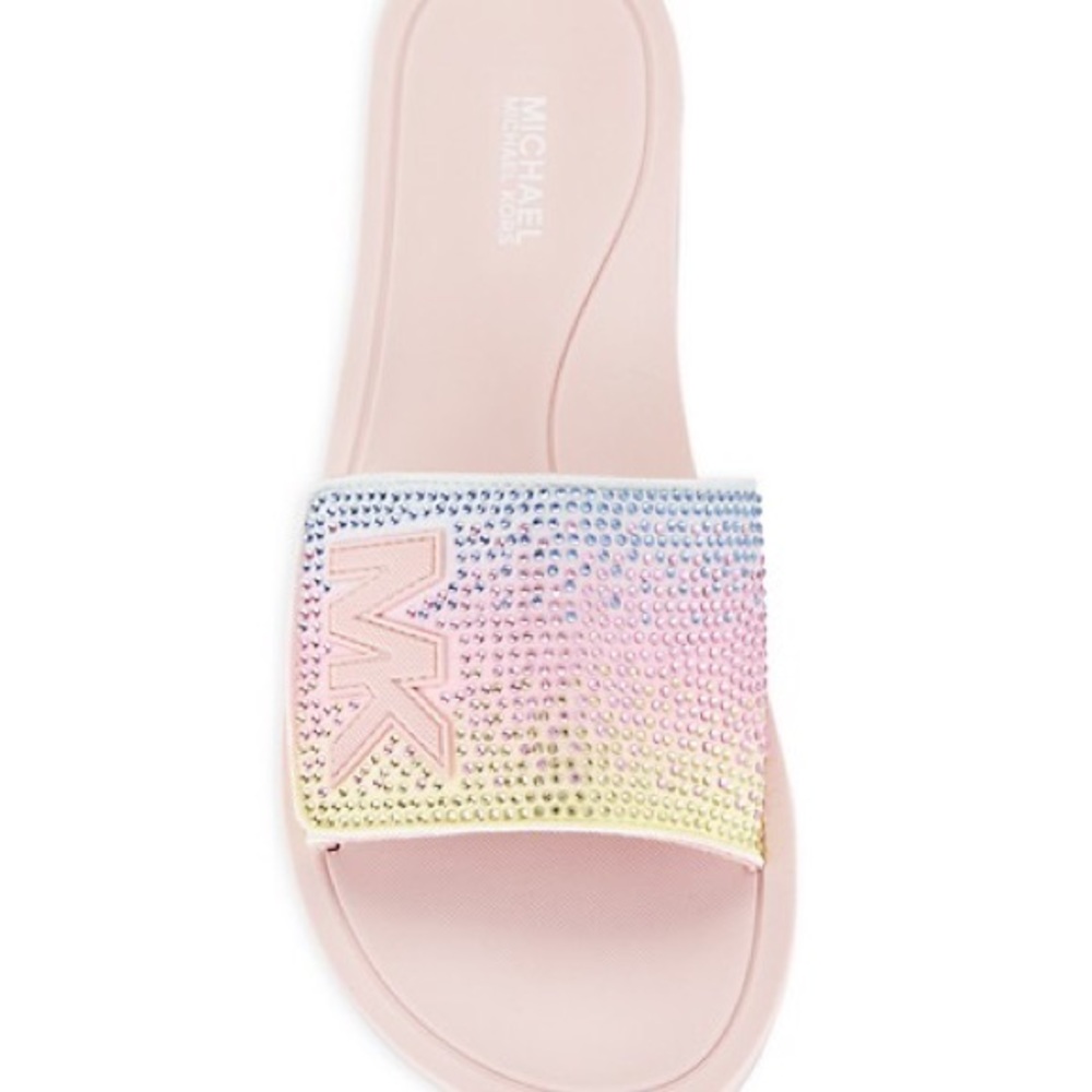 MK Crystal-Embellished Slides smoky rose - Picture 6 of 9